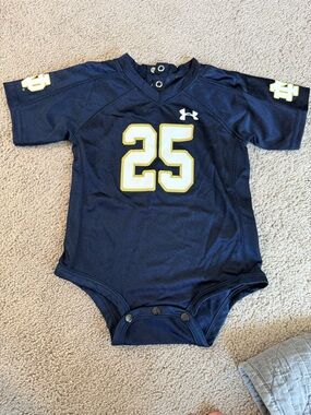 Under Armour Navy and Yellow Infant Football Bodysuit